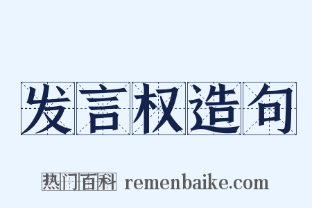 发言权造句是什么意思的图片